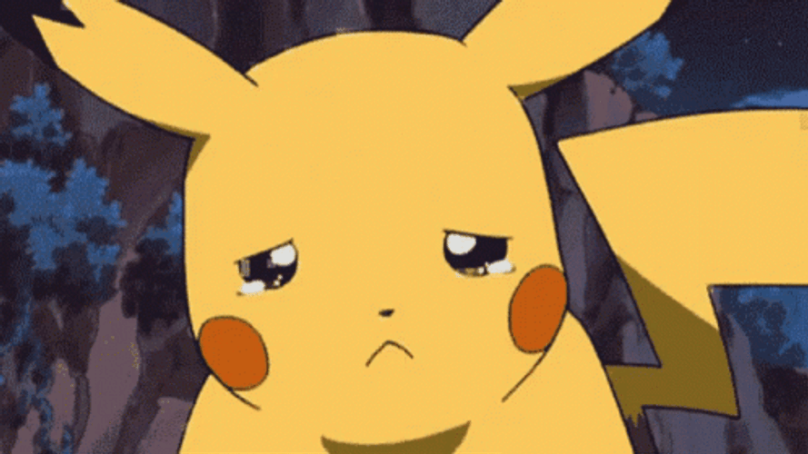 Cute Pikachu Sad Teary Eye Crying GIF