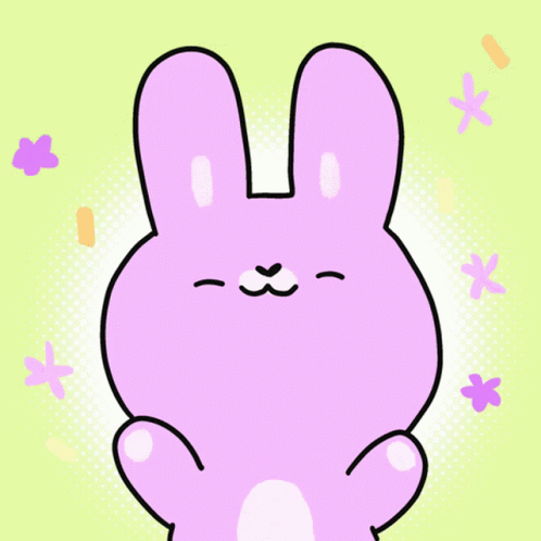 Cute Pink Bunny Dancing Gracefully GIF