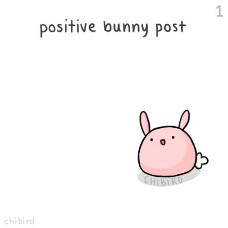 Cute Pink Bunny Giving Motivation GIF