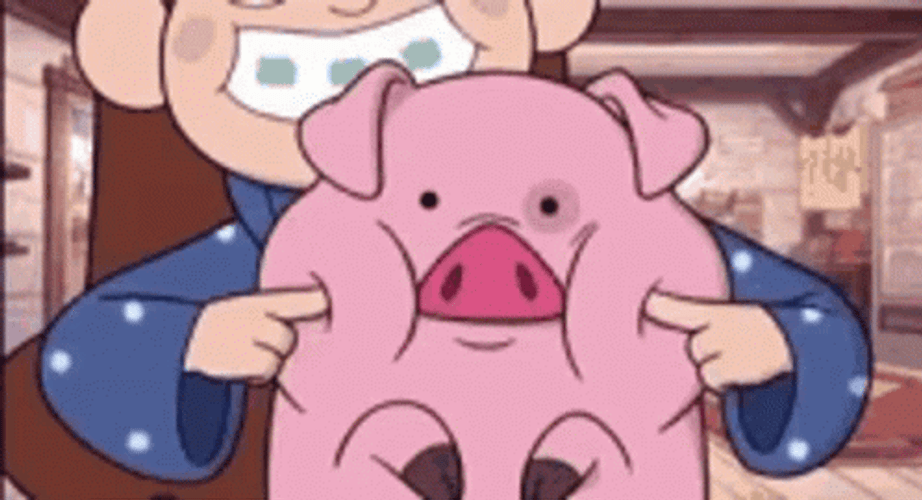 Cute Pink Pig In Gravity Falls GIF