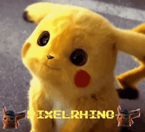 Cute Pixel Detective Pikachu Movie GIF