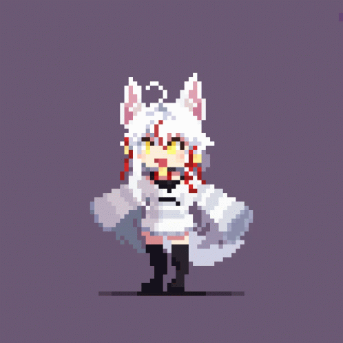Cute Pixel Kamiko Kana Happy Dance GIF