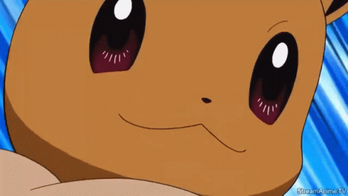 Cute Pokemon Eevee Winking GIF