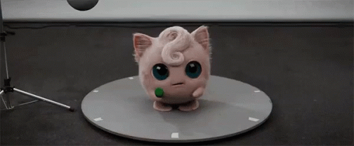 Cute Pokemon Jigglypuff With Mic GIF