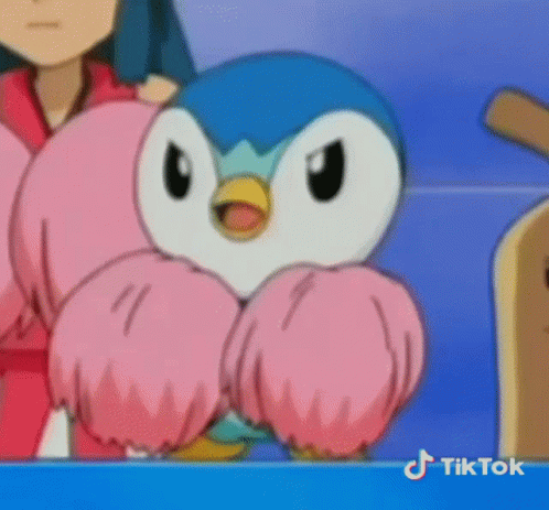 Cute Pokemon Piplup Cheering GIF