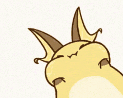 Cute Pokemon Raichu Squismallow GIF