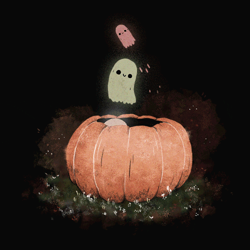 Cute Pumpkin Ghost GIF