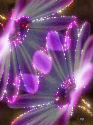 Cute Purple Glowing Flower GIF