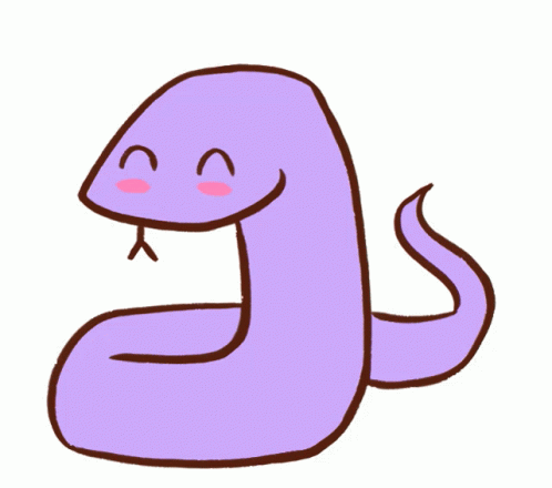 Cute Purple Snake Spinning Its Tail GIF