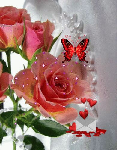 Cute Red Butterfly GIF