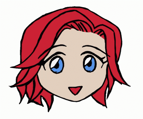 Cute Red Hair Girl Winking Stars GIF