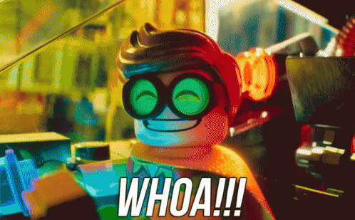 Cute Robin Lego Batman Excited GIF
