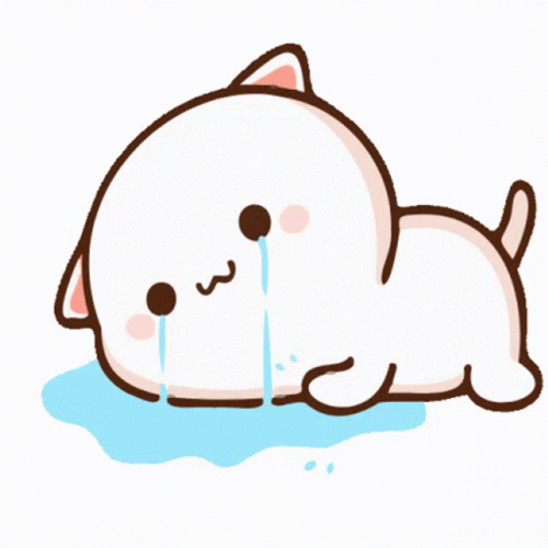 Cute Sad Peach Cat Crying On Floor GIF GIFDB