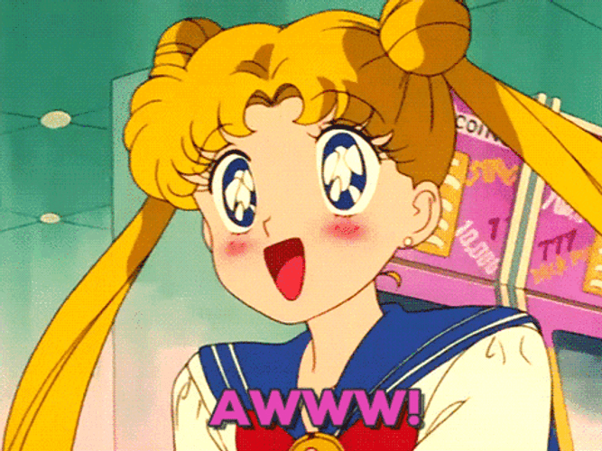 Cute Sailor Moon Blushing GIF
