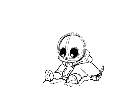 Cute Sans Sleeping In Dirt GIF