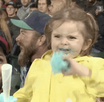 Cute Seattle Mariners Baby Fan Celebrating Win GIF
