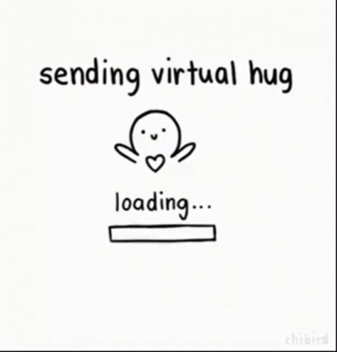 Cute Sending You A Virtual Hug Sticker GIF