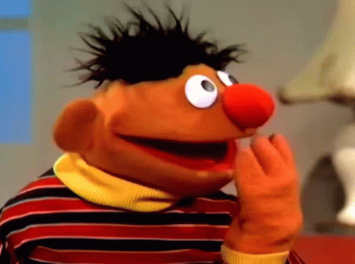 Cute Sesame Street Ernie Shaking Head No GIF