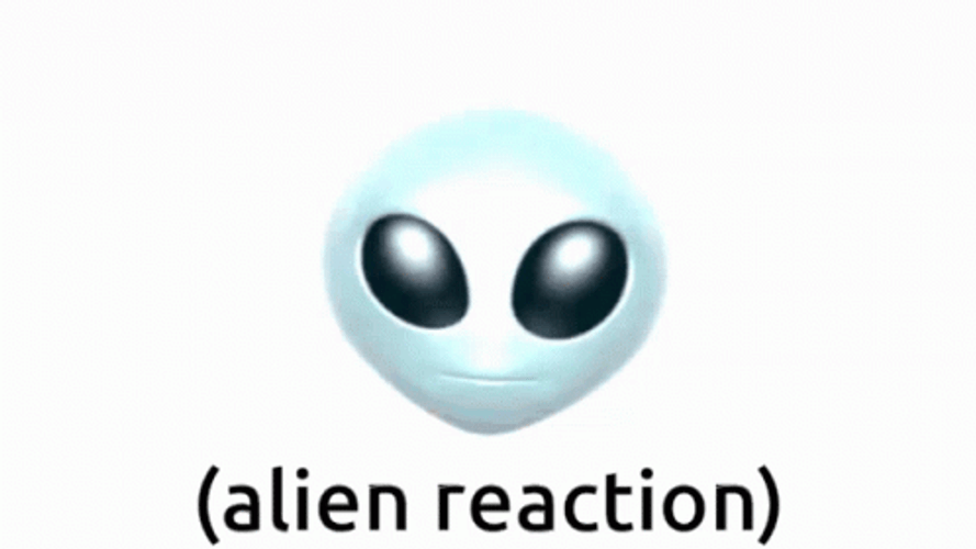 Cute Shocked Alien Reaction GIF