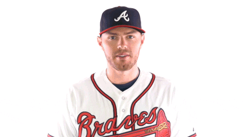 Cute Shocked Reaction Freddie Freeman GIF