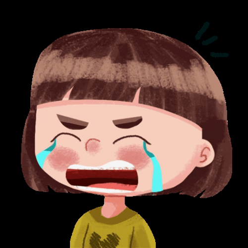 Cute Short Hair Girl Crying GIF