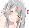 Cute Shy Anime Girl Sticker GIF