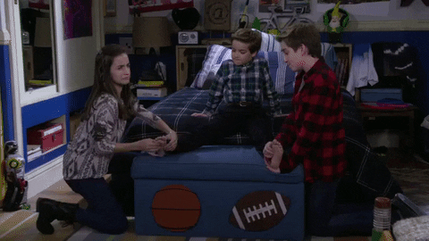 Cute Siblings Bonding Foot Massage GIF