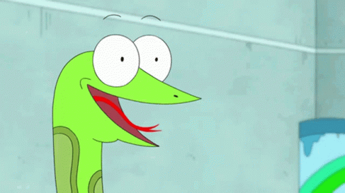 Cute Snake Craig Slithers With One Eye Blinking GIF