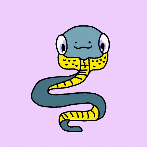 Cute Snake Dancing And Winking GIF