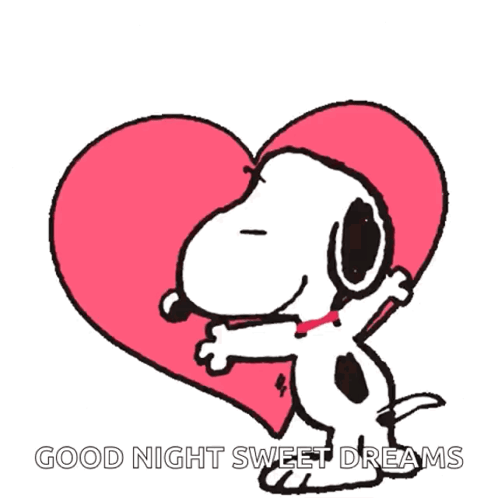 Cute Snoopy Goodnight Sweet Dreams GIF