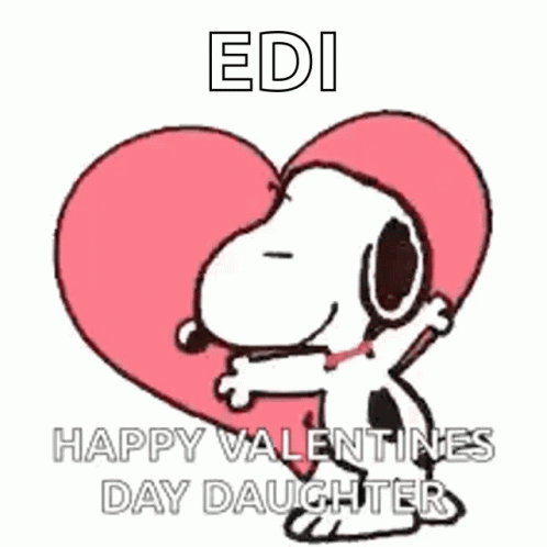 Cute Snoopy Valentines Day Greeting Card GIF