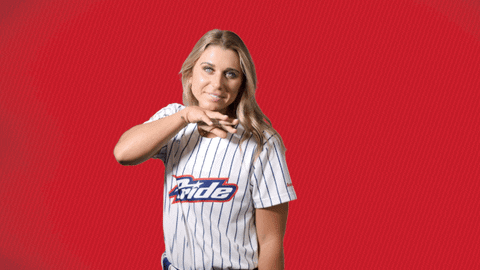 Cute Softball Girl Hand Gesture GIF