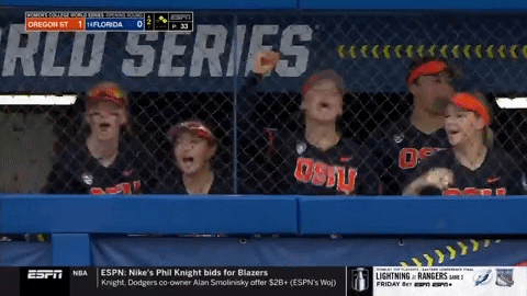 Cute Softball Team Oregan State Lively Dancing GIF