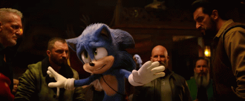 Cute Sonic 2 Saying Meow GIF