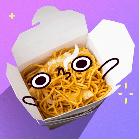 Cute Sparkling Animated Noodles GIF