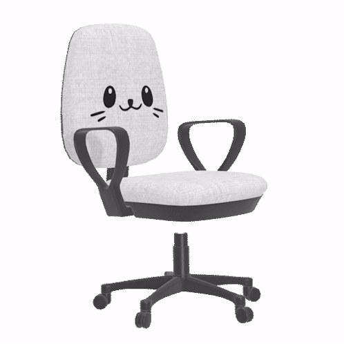 Cute Spinning Cat Design Chair GIF