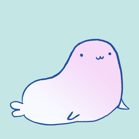 Cute Spinning Seal Animation GIF
