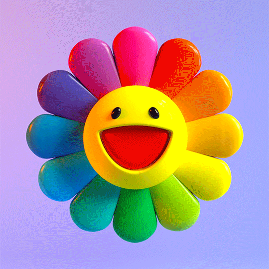 Cute Spring 3d Trippy Flower GIF