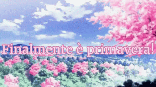 Cute Spring Anime Aesthetic Greeting GIF