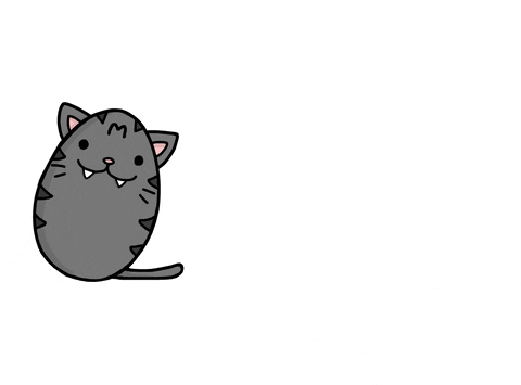 Cute Spring Cats Easter Eggs GIF
