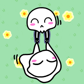 Cute Spring Couple Spin Cartoon GIF