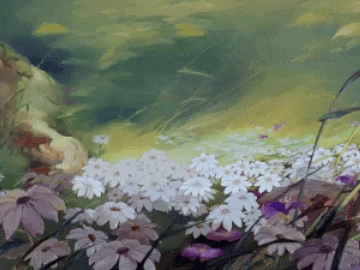 Cute Spring Flower Skunk Bambi GIF