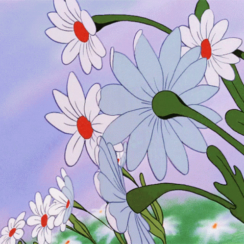Cute Spring Flowers Anime Aesthetic GIF