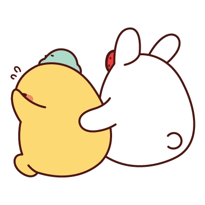 Cute Sticker Shows Empathy To Each Other GIF