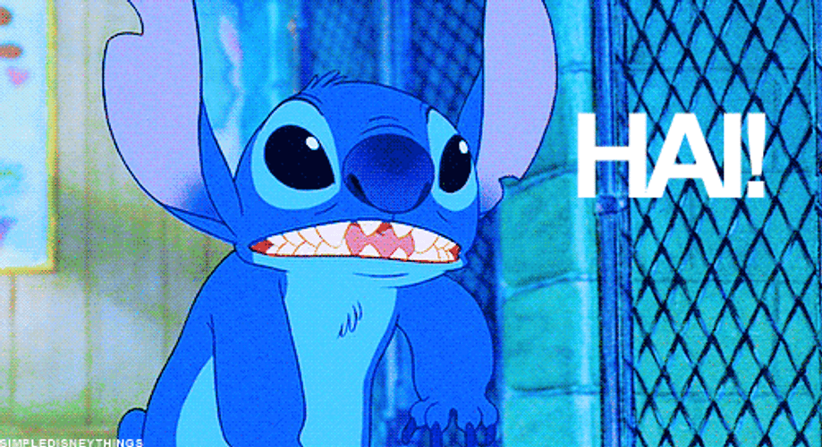 Cute Stitch Mad Mouth Wide Open GIF