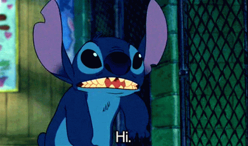 Cute Stitch Saying Hi GIF