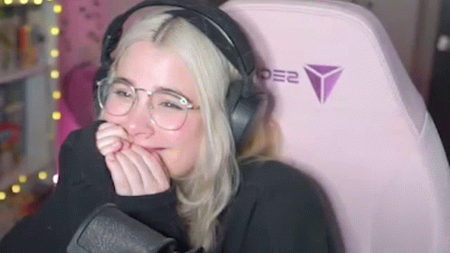 Cute Streamer Girl Fall Out GIF