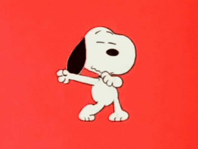 Cute Swinging Dancing Snoopy GIF