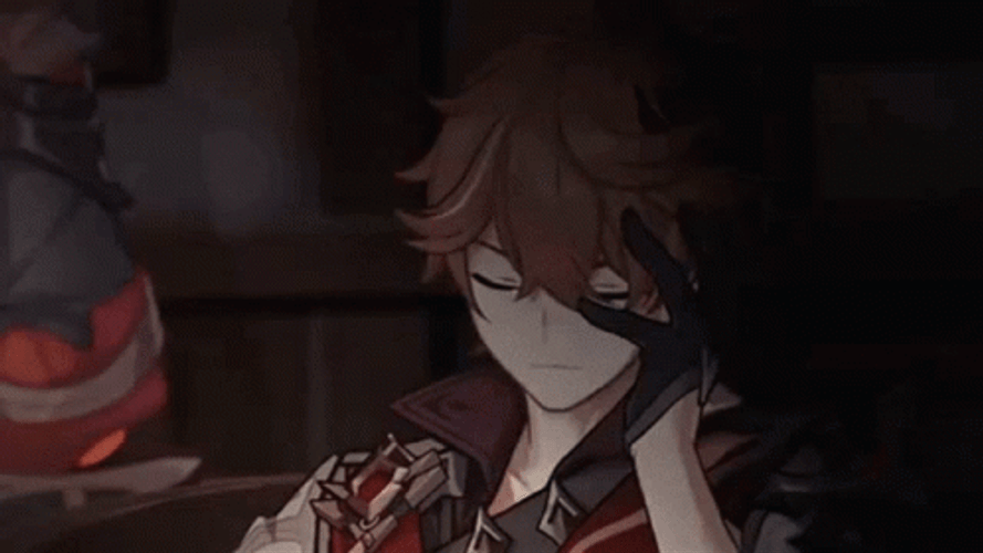 Cute Tartaglia Childe Looking Up GIF