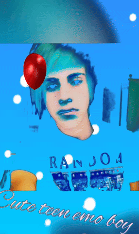 Cute Teen Emo Boy With Red Heart